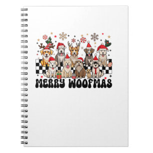 Carnet Joyeux Noël Woofmas Amoureux de les chiens Chiots