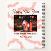 Carnet Joyeux nouvel an brun ajouter photo nom de famille (Dos)