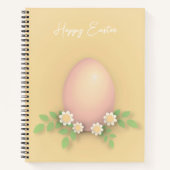 Carnet Joyeux Oeuf et Fleurs de Pâques (Devant)