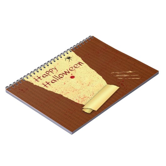 Carnet Joyeux papier peint Halloween sanglant (Côté gauche)