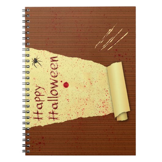 Carnet Joyeux papier peint Halloween sanglant (Devant)