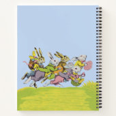 Carnet Joyeux Pâques Courant lapins Oeufs Paniers Herbe (Dos)