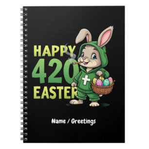 Carnet Joyeux Pâques drôle Bunny Design lapin de Pâques A
