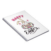 Carnet Joyeux Pâques du charmant lapin de Pâques (Côté Droit)