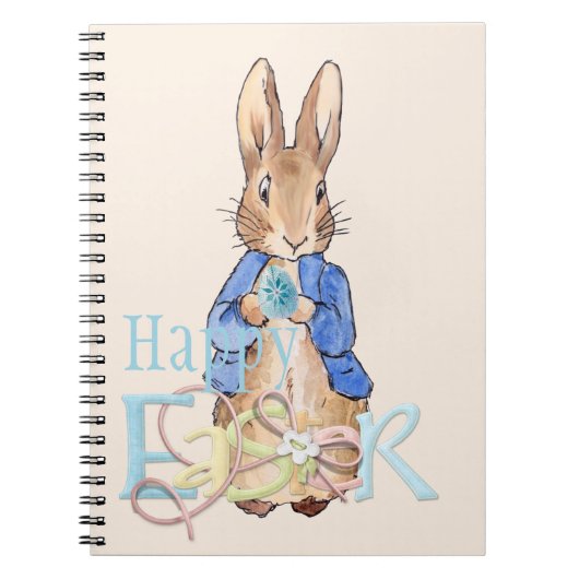 Carnet Joyeux Pâques Pierre le lapin lapin de Pâques (Devant)