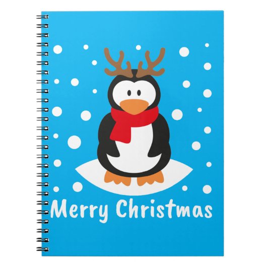 Carnet Joyeux pingouin de Noël (Devant)