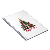 Carnet Joyeux Pitmas Pitbull Chien Pull de Noël Laid Arbr (Côté Droit)