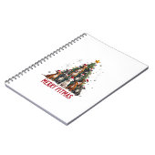 Carnet Joyeux Pitmas Pitbull Chien Pull de Noël Laid Arbr (Côté gauche)