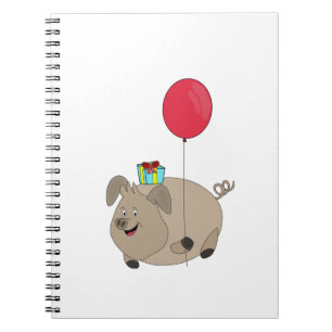 Carnet Joyeux porc d'anniversaire