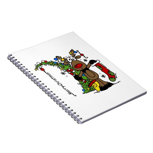 Carnet Joyeux rennes de Noël (Côté Droit)