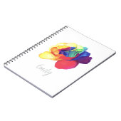 Carnet Joyeux Rose arc-en-ciel personnalisé (Côté gauche)