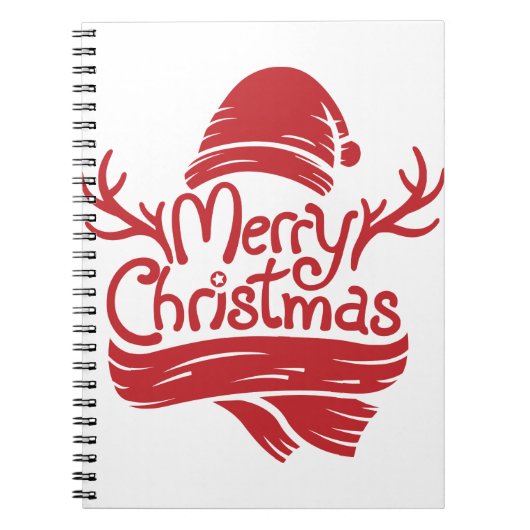 Carnet Joyeux rouge de Noël (Devant)