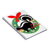 Carnet joyeux skunk de noël (Côté Droit)