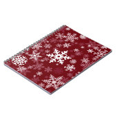 Carnet Joyeux Snowflakes Motif Bourgogne (Côté gauche)