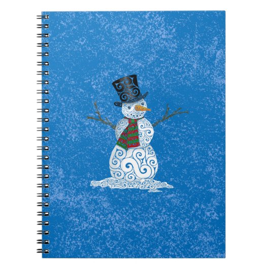 Carnet Joyeux Snowman Tourbillonnant (Devant)