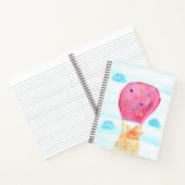 Carnet Joyeux soleil dans un ballon à air chaud avec des  (Intérieur)