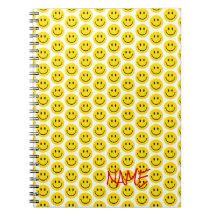 Joyeux Sourire Face Jaune Noir Blanc Rouge Nom Not