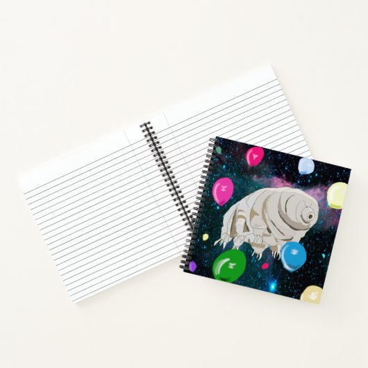 Carnet Joyeux Tardigrade flottant à travers l'espace et l (Intérieur)