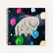 Carnet Joyeux Tardigrade flottant à travers l'espace et l (Devant)