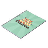 Carnet Joyeux texte de conception 3d rétro de Noël (Côté gauche)