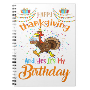 Carnet Joyeux Thanksgiving et oui c'est mon anniversaire 
