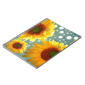 Carnet Joyeux tournesols mousseux (Côté gauche)