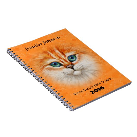 Carnet Joyeux visage de Kitty Orange (Côté Droit)