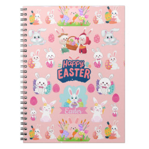 Carnet Joyeux voeux de Pâques - Motif Funny Bunny Pâques