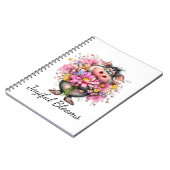 Carnet Joyiful Blooms: Cute Pig & Floral Spiral Notebook (Côté gauche)
