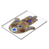 Carnet Judaica Hamsa Coeurs Fleurs Opal Art Imprimer (Côté gauche)