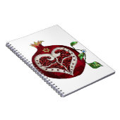 Carnet Judaica Pomegranate Heart Hanoukka Rosh Hashanah (Côté Droit)