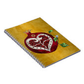 Carnet Judaica Pomegranate Heart Hanoukka Rosh Hashanah (Côté Droit)