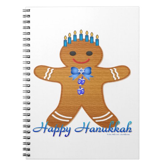 Carnet Judaïque Hanoukka Gingerbread Homme Menorah (Devant)