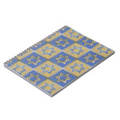 Carnet Judaïque Star Of David Metal Gold Blue (Côté gauche)