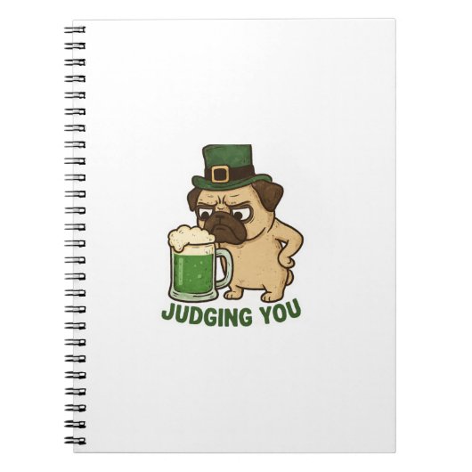 Carnet Judging You Pug St.Patrick's Day (Devant)
