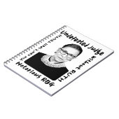 Carnet Juge invaincu RBG notoire (Côté gauche)