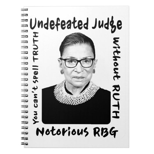 Carnet Juge invaincu RBG notoire (Devant)