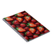 Carnet Juicy Fresh Red Strawberries Summer Fruit Pattern (Côté Droit)