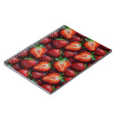 Carnet Juicy Fresh Red Strawberries Summer Fruit Pattern (Côté gauche)