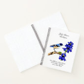 Carnet Juillet Mois de naissance Fleur Bluebird et Larksp (Intérieur)