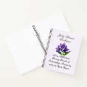 Carnet Juillet Mois de naissance Fleur Larkspur Floral Ar (Intérieur)