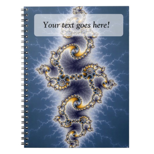 Carnet Julia In Blue - Art Fractal (Devant)