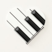 Carnet Jumbo Piano Keys détails Coeur musical (Dos)