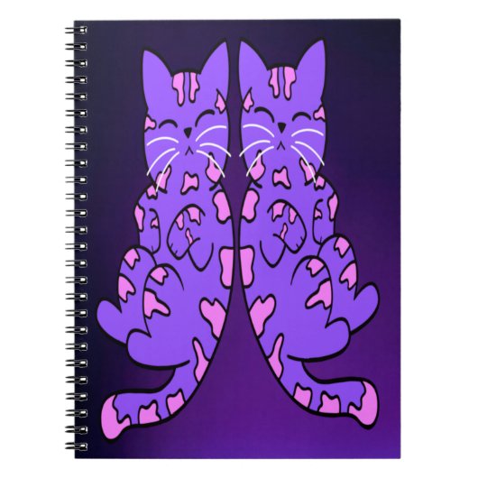Carnet Jumeaux de Kitten violet (Devant)