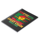 Carnet Juneteenth brisant chaque chaîne depuis 1865 (Côté gauche)