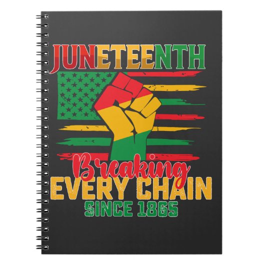 Carnet Juneteenth brisant chaque chaîne depuis 1865 (Devant)