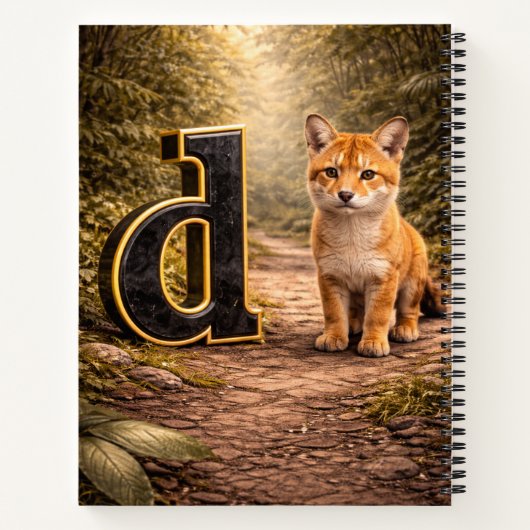 Carnet Jungle Alphabet Letter D Dingo Education Notebook (Dos)