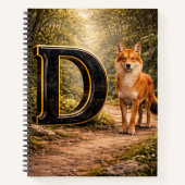 Carnet Jungle Alphabet Letter D Dingo Education Notebook (Devant)
