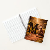 Carnet Jungle Alphabet Letter M Monkey Gold Educational  (Intérieur)