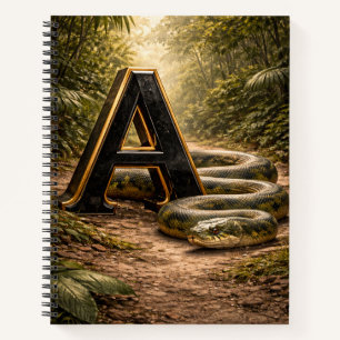 Carnet Jungle Alphabet Lettre A Anaconda Or Éducatif